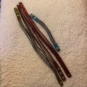 LOT of 4 Paparazzi Rhinestone Snap Bracelets